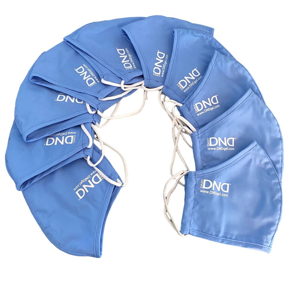 10 Pcs Daisy DND Reusable Cloth Adult Face Masks Blue